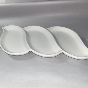 Triple Wave  Glass Fusing / draping  slump mold  size is 13. 3/8"  L x 6  3/8"