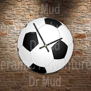 Cool Soccer Players Football MLS Soccer Ball   metal 6", 8" , 10" or 11.75"  Wall clock - You choose the size