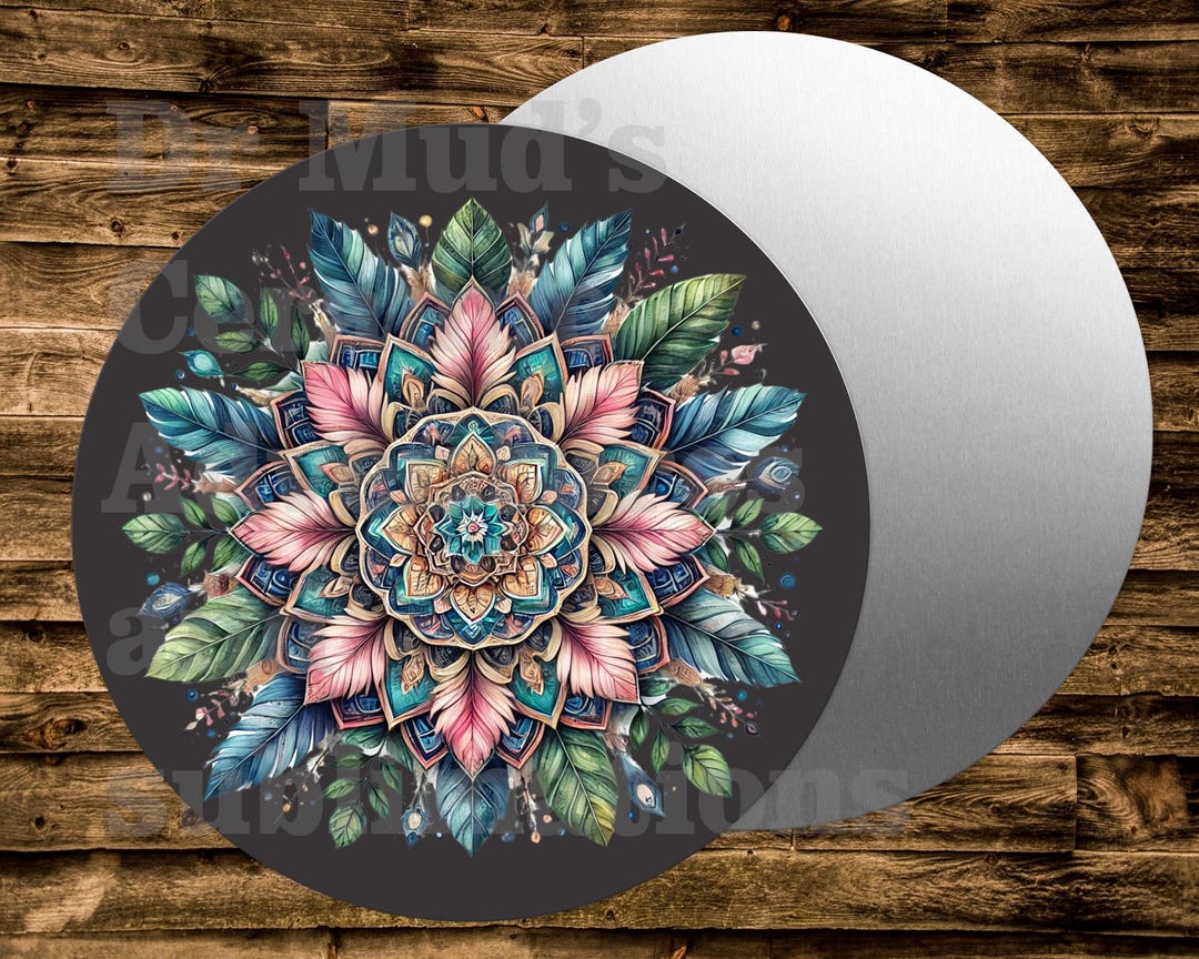 ROUND IMAGE CCC - Choose Background Color Metal Sign for Wreaths Crafts ...