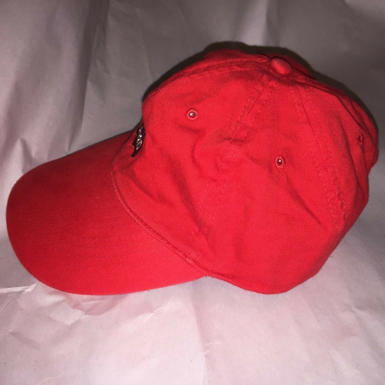 Excellent Vintage with Tags RIVERS Brand baseball cap hat Red color adjustable 7a