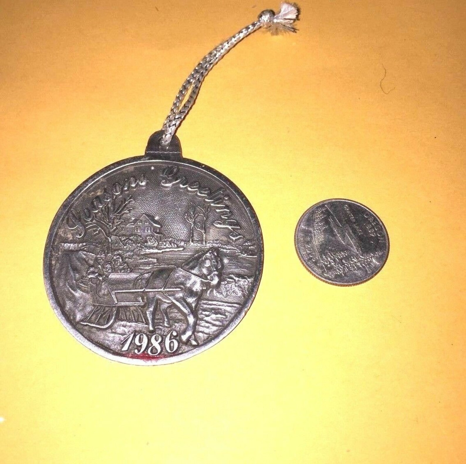 Diamond shamrock gasoline solid pewter 1986 vintage