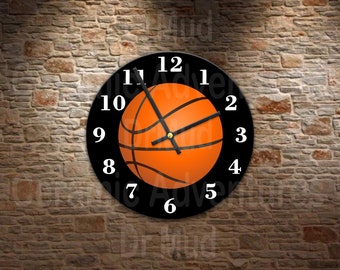 March Madness Cool Basketball Hoops Players   metal 6", 8" , 10" or 11.75"  Wall clock - You choose the size