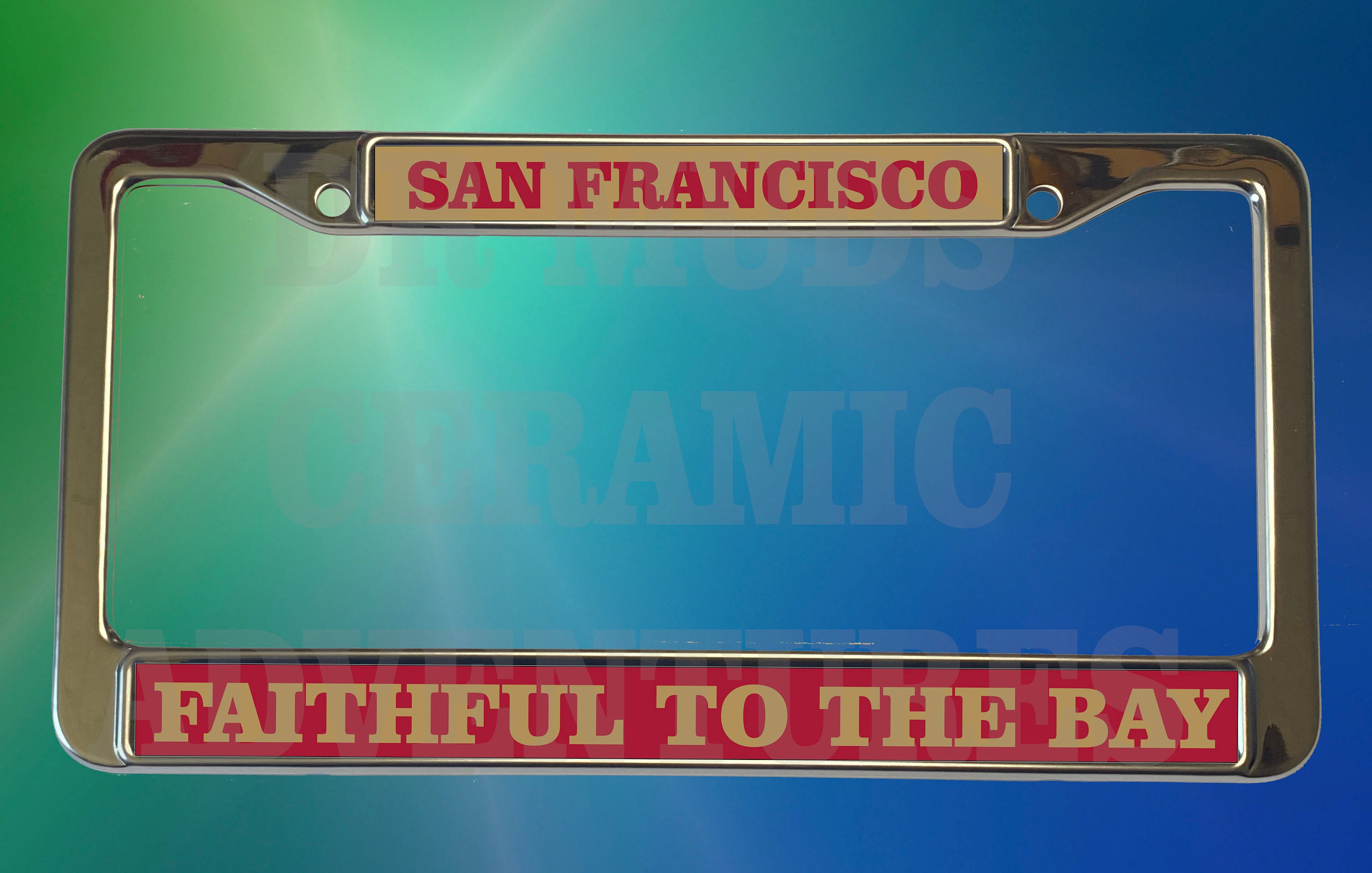 LUNARES SAN FRANCISCO 37cmプレート 高級ブランド Faithful to the Bay San Francisco License Plate Frame - Etsy