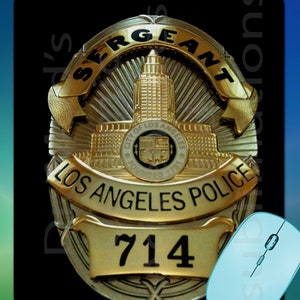 Just the Facts Joe Friday Badge 714 dragnet  mouse pad