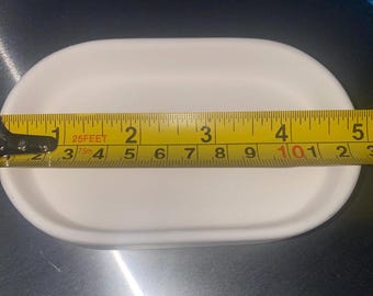 New Neat small soap /  trinket  Fusing dish  mold 5" L . x 3" W X 1/2" deep