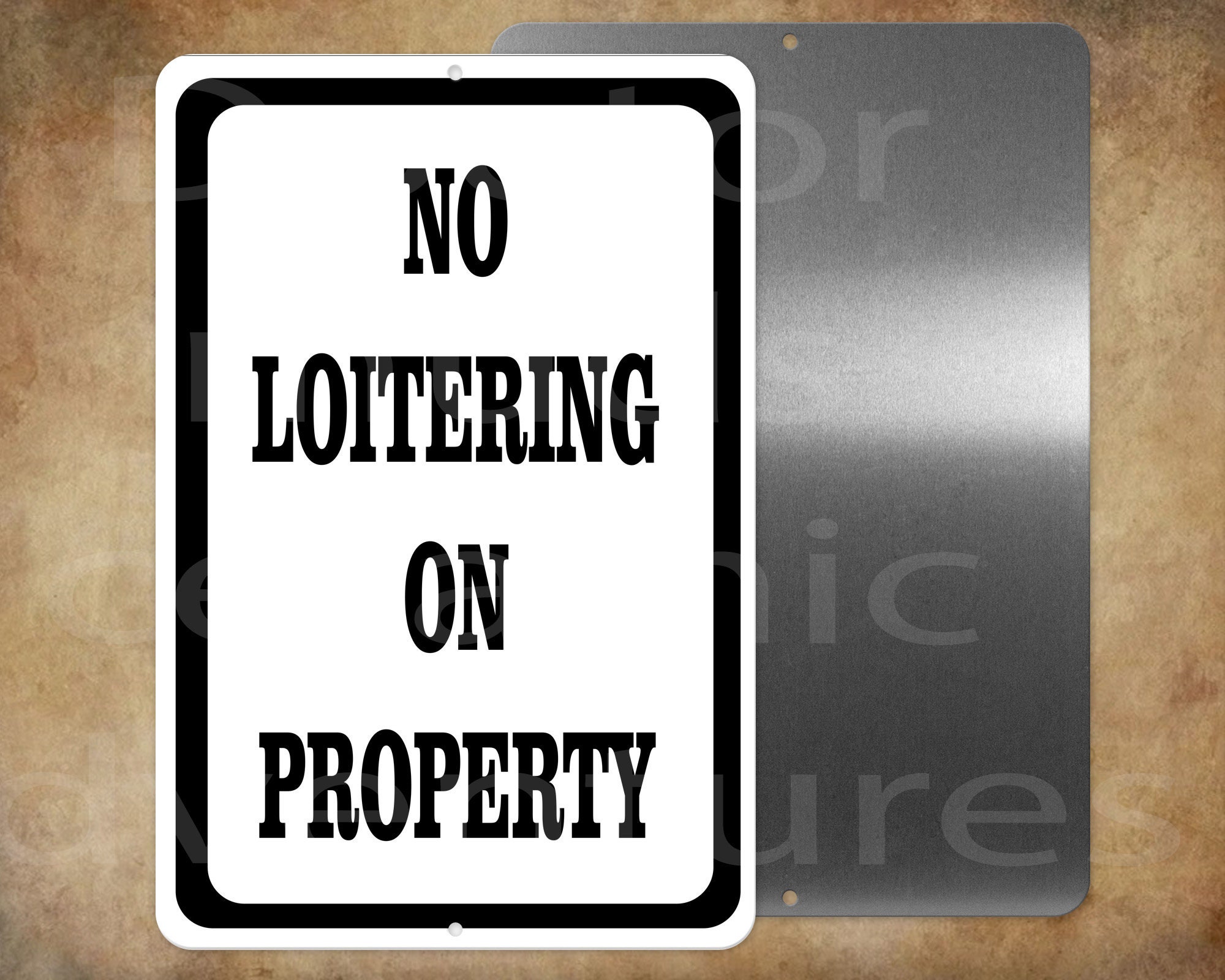 no-loitering-on-property-8-x-12-metal-sign-made-in-usa-etsy for Free Printable No Loitering Signs NO LOITERING on Property 8