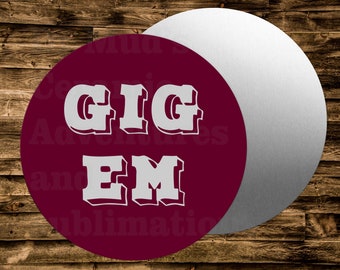 Metal  Sign GIG EM Wreaths Crafts & miniatures Projects