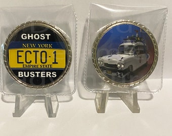 Ghost Busters Ecto 1 Silver Colored Roped Edge Remembrance Coin