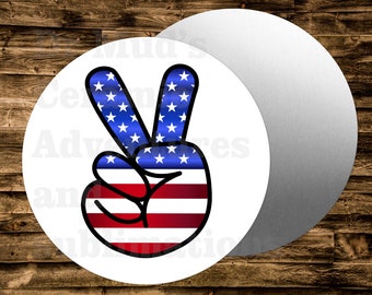 Red White Blue Peace Sign   Wreaths Crafts & miniatures Projects