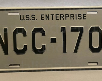 Enterprise Starship    Metal License Plate