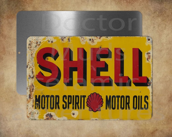 SHELL Motor Spirit Motor Oil 8 X 12