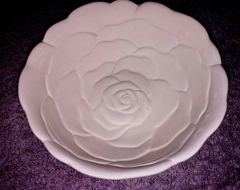 ROSE BOWL design fusing / draping kiln mold Sager slump bowl mold 5 .5" Dia. x 1 .75" H
