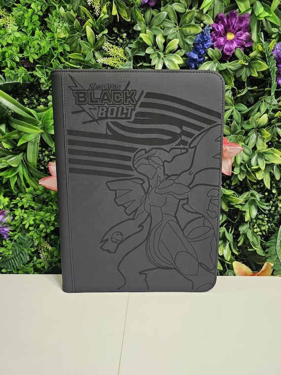 black pokemon card binder Homotte Pokemon Card Binder Album, Black Zipper, 540 Side-Loading Slots,  9-Pocket, TCG Organizer