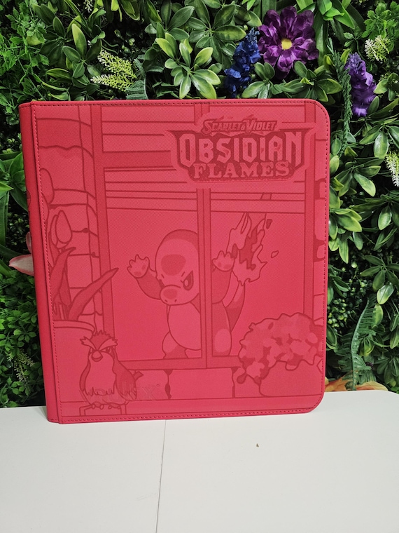 Obsidian Flames Pokmon Card Binder Custom Laser Engraved Design Charmander Pidgey Lechonk Vault X Obsidian Flames Pokmon Card Binder Custom Laser Engraved Design Charmander Pidgey Lechonk Vault X