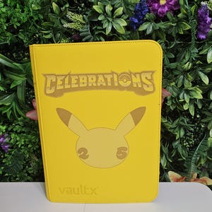 Celebrations Pokémon Binder | Vault X Zipper Binder | Birthday Pikachu Anniversary Celebrations Inspired Design | TCG Storage Album