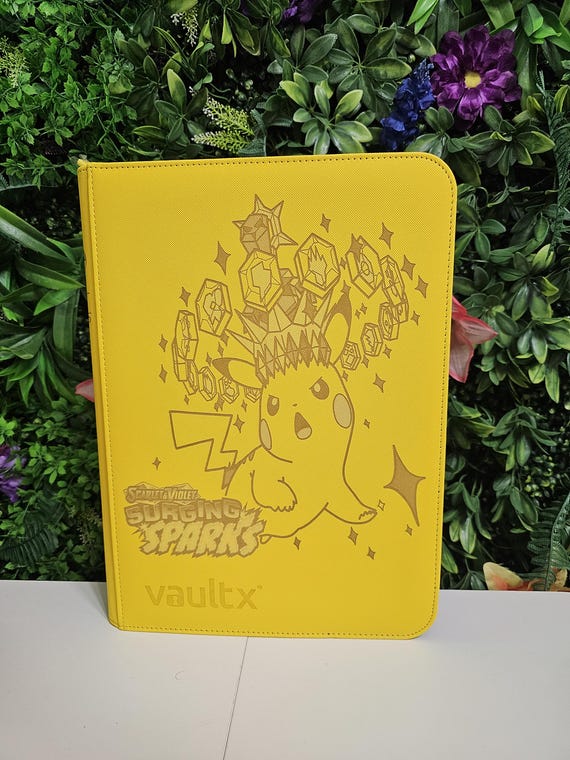 pikachu card binder Face loading pockets that help prevent cards from falling out while reducing wear and tear Pokmon Pikachu 9 Pocket Premium