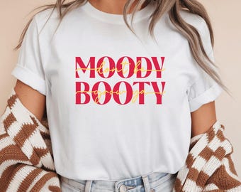 Moody Booty T-shirt | Rolig träningströja | Gymhumortröja | Fitnessgrafiktröja | DryBlend träningströja