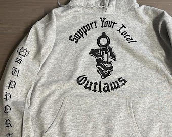 SYLO Support Your Local Outlaws - Unisex Motorcycle Hoodie with Sleeve Designs