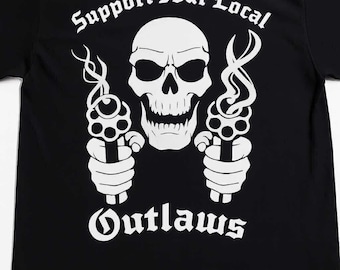 SYLO Support Your Local Outlaws - Unisex Motorcycle T Shirt Tee