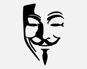 Anonimowy „My, Ludzie” – naklejka winylowa Anon Legion – naklejka na szybę samochodu, motocykl, laptopa
