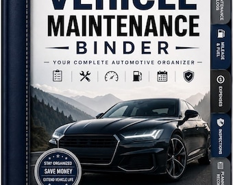 Ultimate Vehicle Maintenance Binder | 180 Printable Pages | Car Maintenance Log Book | Service Records | Auto Repair Tracker | PDF Planner