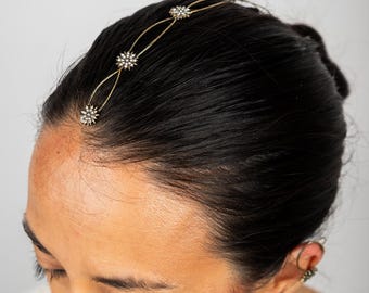 Handcrafted Starry Metallic Hair Root Cover | Flexible Jewelry for Roots | Unique Handmade Accessory