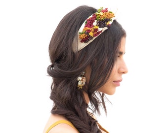 Elegant Floral Knotted Headband for Women - Wedding Accessory