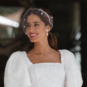 Elegant Wedding Veil Headband Bridal Guest Tiara Custom Bridesmaid Christening Headpiece