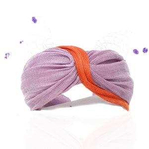 Elegant Wedding Guest Headpiece with Veil, Sinamay Abaca Halo Hat