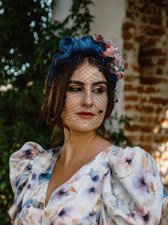 floral headpiece wedding guest