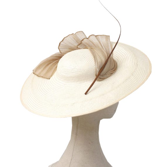 Handcrafted Buntal Hat: Sinamay & Rachis - Elegant Wedding  display picture 3