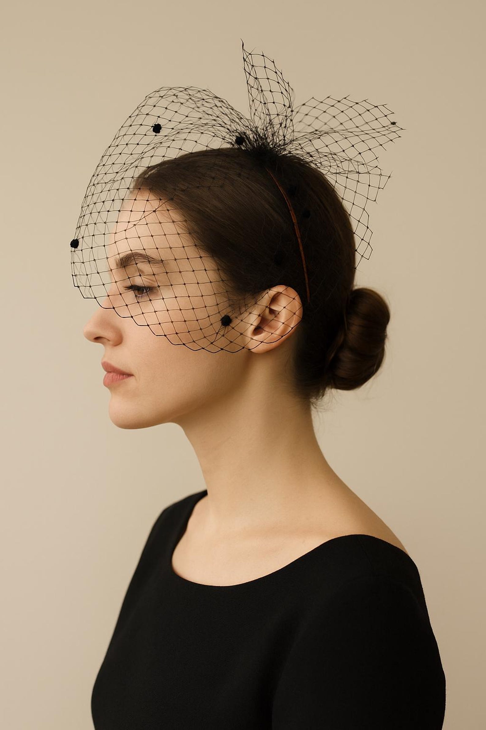 Elegant Wedding Guest Headband with Veil