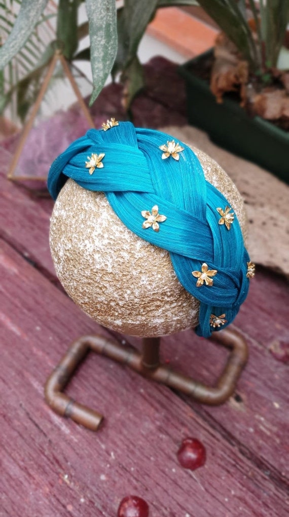 Braided Sinamay Headband Made by Hand 