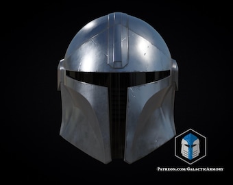 Medieval Mando Helmet: Battle-Damaged or Clean Print
