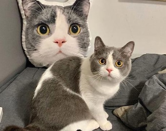 Spersonalizowane poduszki ze zdjęciami, pluszowe 3D psy, koty lub inne zwierzęta i osoby, idealne na prezenty świąteczne i dekoracje bożonarodzeniowe w 2025 roku