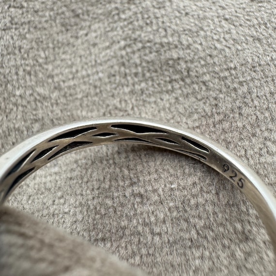 Brilliant Blue Sterling silver stackable solitair… - image 9