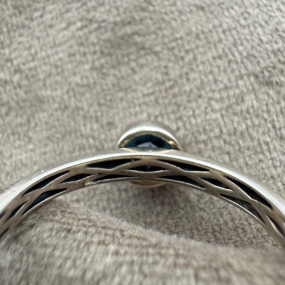 Brilliant Blue Sterling silver stackable solitair… - image 7