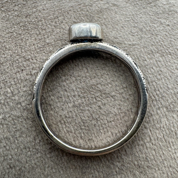 Brilliant Blue Sterling silver stackable solitair… - image 12