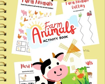 Farm Animals Activity Book for Preschoolers