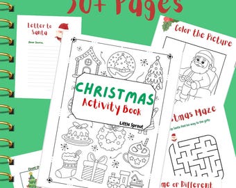 Christmas Activity Book for Kids | Holiday Coloring, Games & Fun Activities