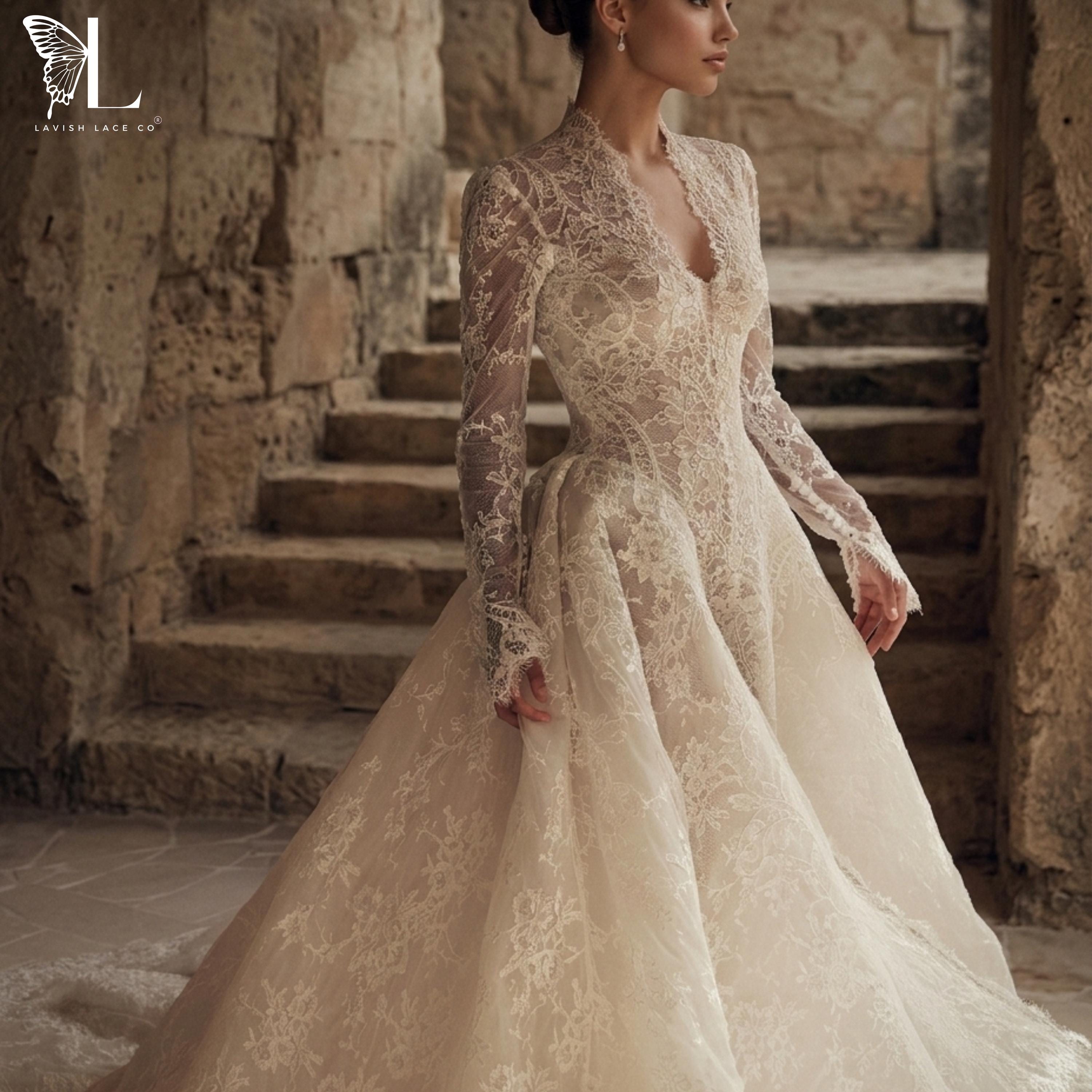 wedding peplum dress Modern Lace Salma length A Stunning Off-Shoulder Peplum wedding dress