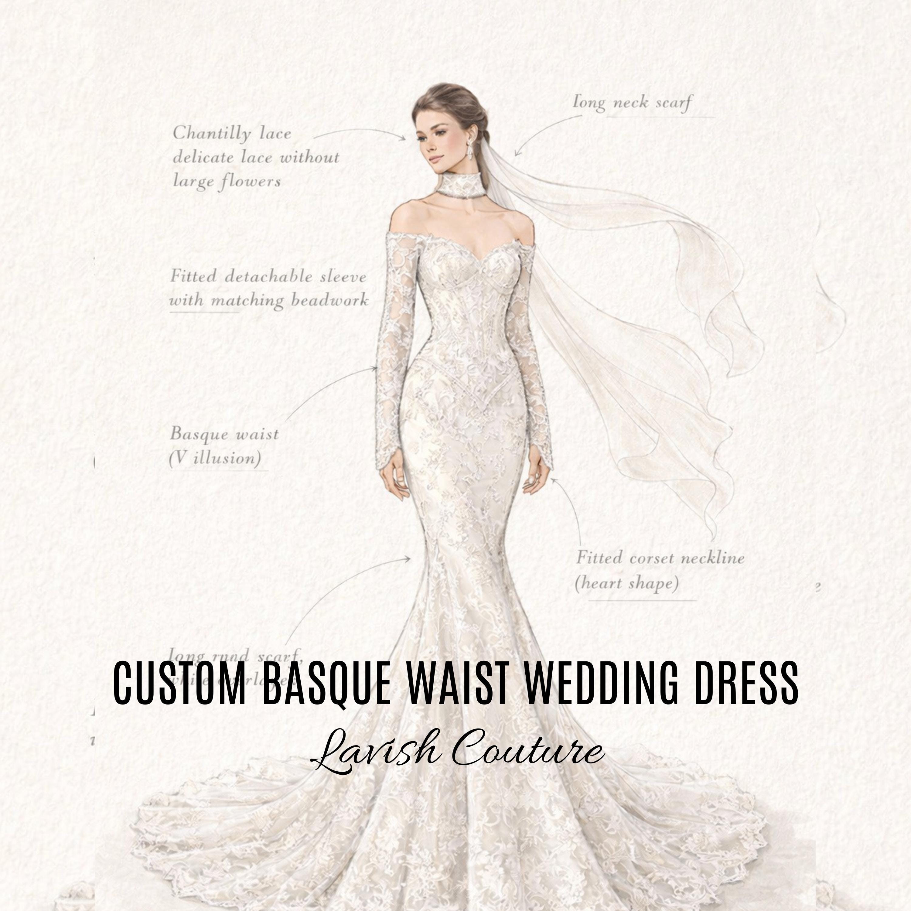 sachin and babi light blue dress White Basque Waist Gown - Ballgown Maxi Dress - Bridal Gown main image 1