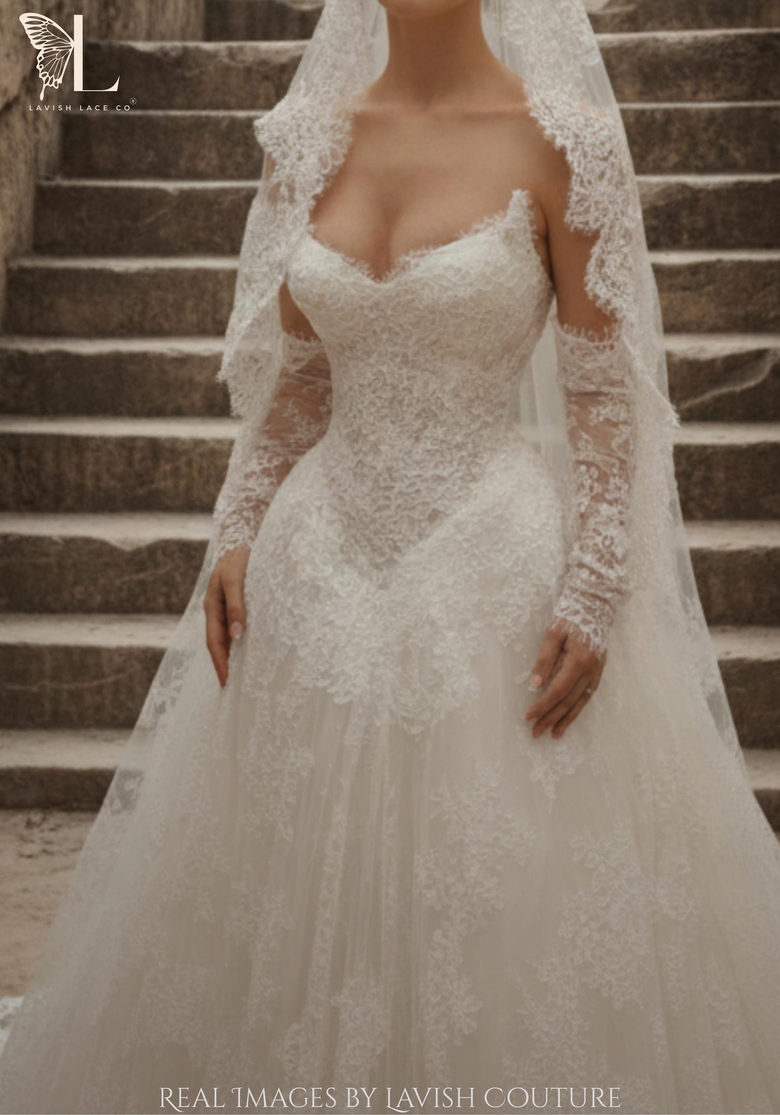 lace-basque-waist-corset-wedding-dress-strapless-a-line-ball-gown