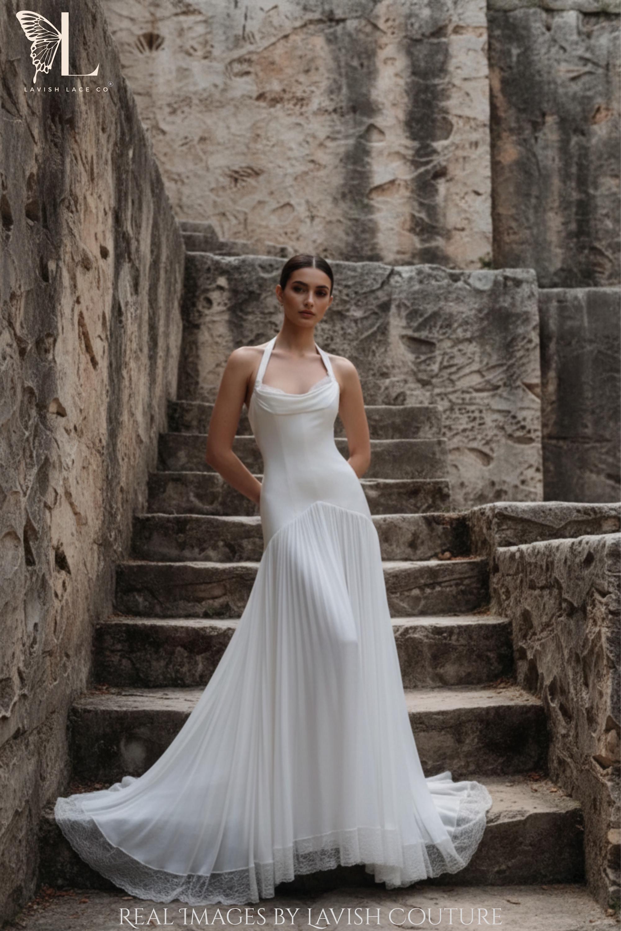 square neck drop waist wedding dress Drop Waist Wedding Dress Square Neck Basque Waist Wedding Dress Minimalist A-line Wedding Dress Modern Silk Satin Ball Wedding Gown LYNN
