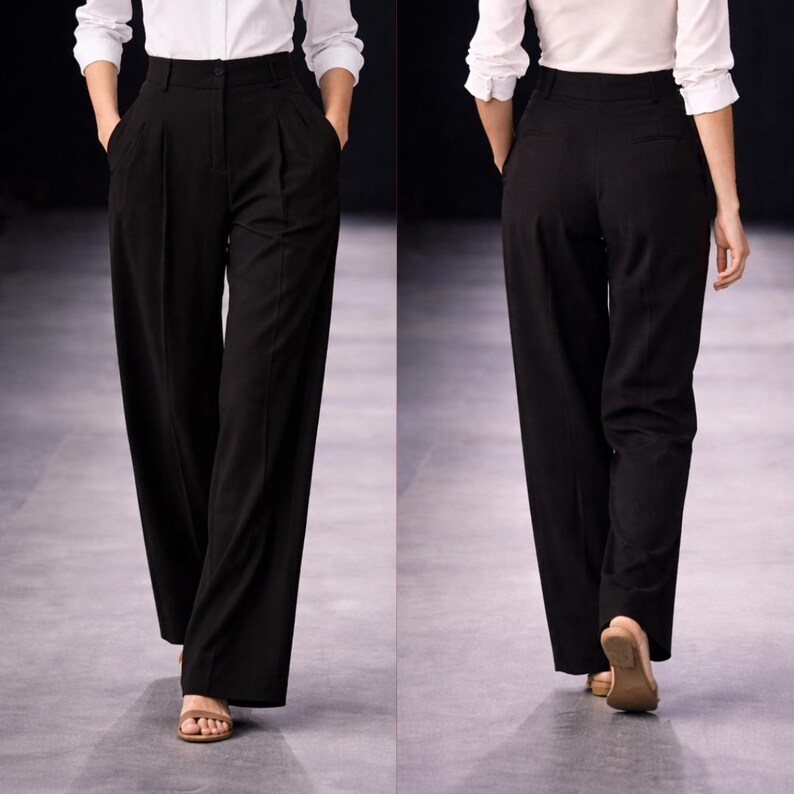 Wide Leg Pants Sewing Pattern Classic Trousers (PDF Pattern) Etsy — free download