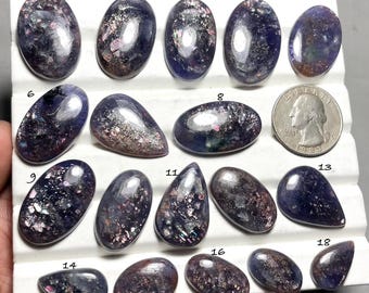 Natural Iolite Sunstone Cabochon High Quality Iolite Sunstone Natural Gemstone For Jewelry Healing Crystal