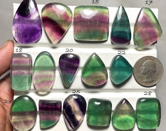 Natural Multi Fluorite Loose Cabochon AAA+ Fluorite Gemstone For Making Jewelry