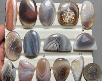Natural Botswana Agate Cabochon: Loose Gemstone for Making Jewelry