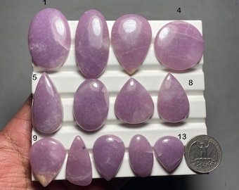 Natural Lavender Lapidolite Loose Gemstone Cabochon for Making Jewelry