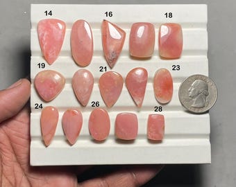 Natuurlijke Peruaanse roze opaal cabochon AAA+ kwaliteit losse edelsteen genezing kristal